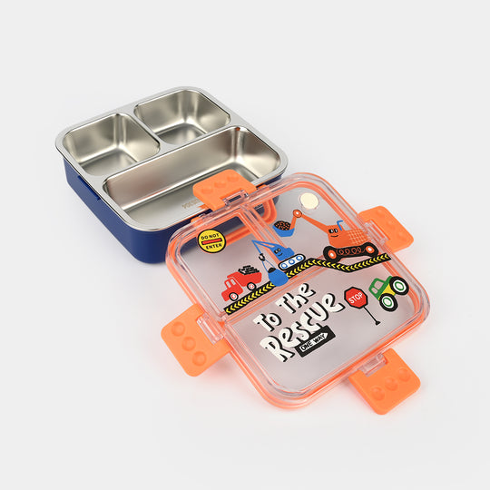 Stainless Steel Lunch Box Square 750ml Blue