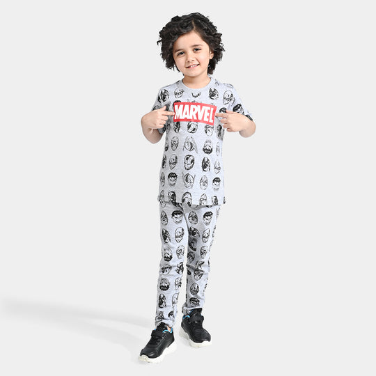 Boys Cotton Jersey NightWear Marvel-H.grey