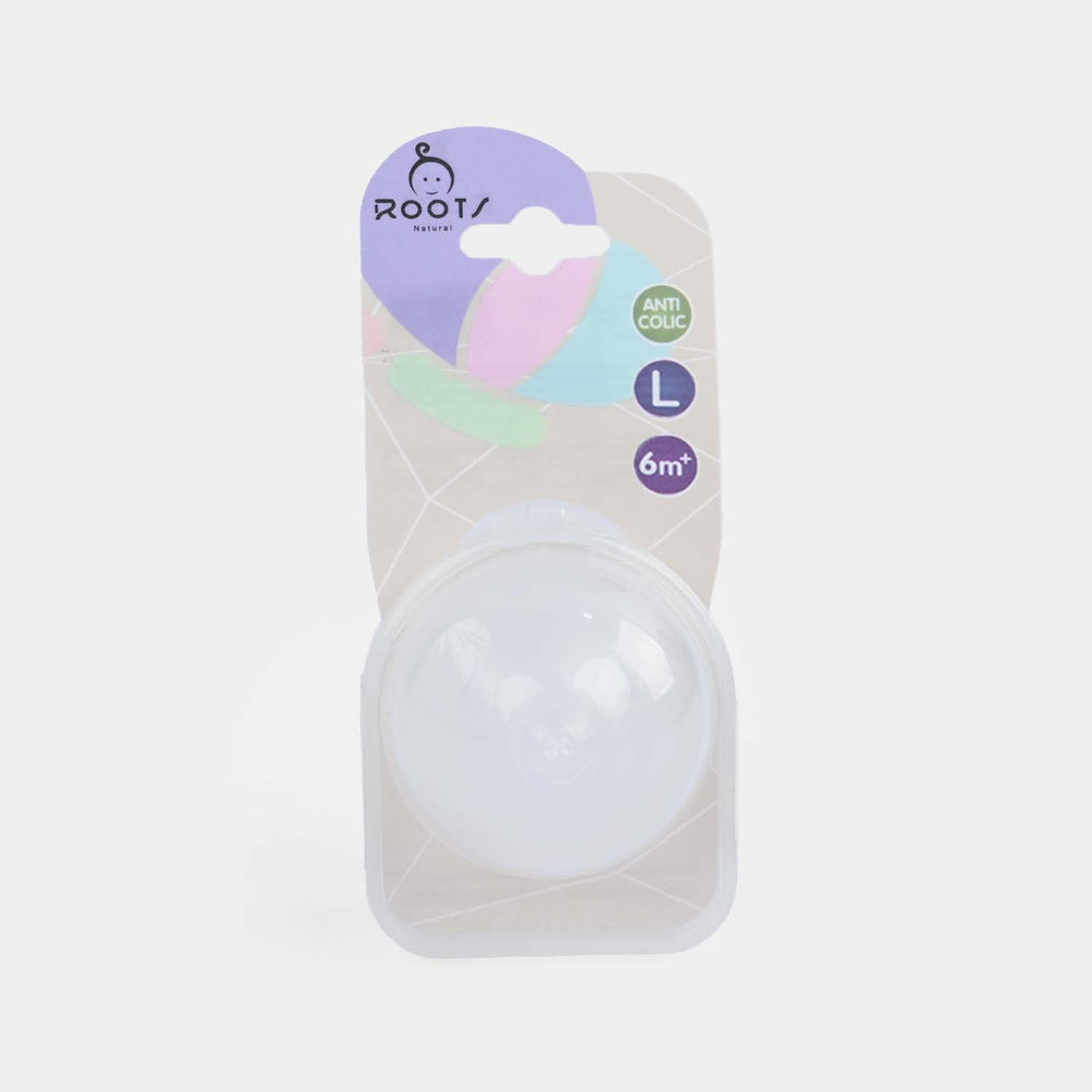 Roots Anti-Colic Wide Neck Nipple - Pack of 2 - | 6 M+