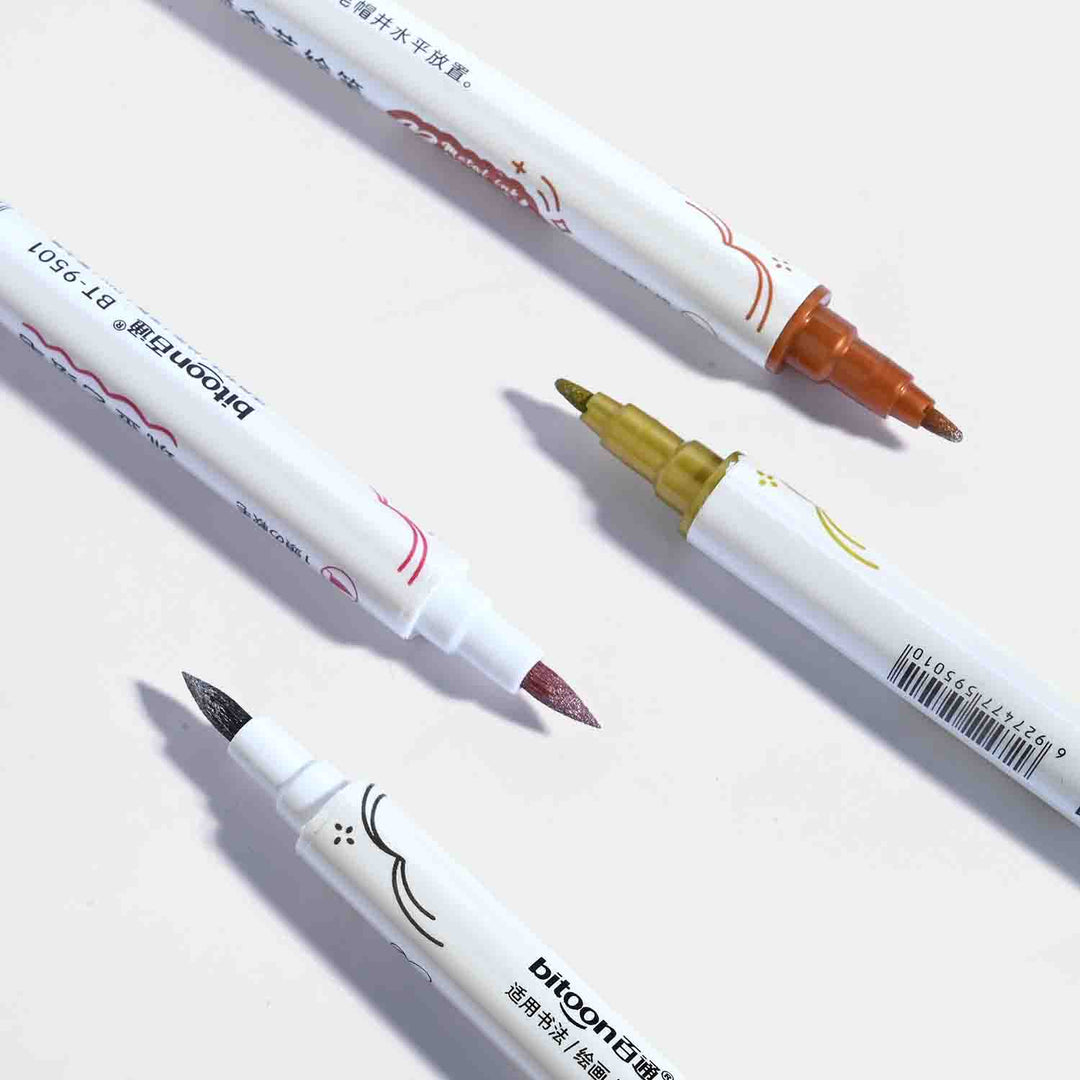 Metal Ink Twin Tip Pens For Writing & Creativity