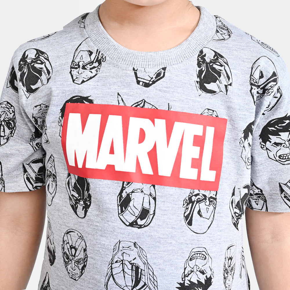 Boys Cotton Jersey NightWear Marvel-H.grey