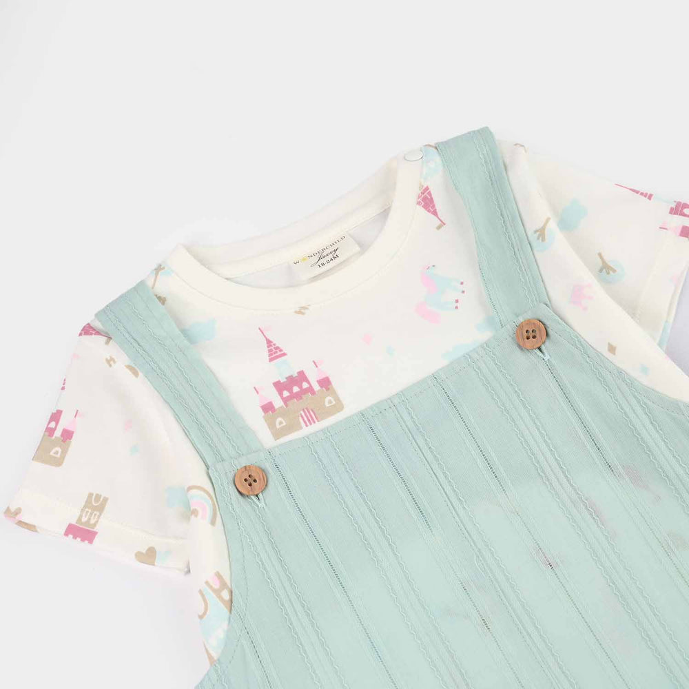 Infant Girls Jersey/Terry 2Pc Suit 287-095 E-C-WHITE