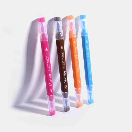 Twin Highlighter/Drawing Markers Set | 12PCs