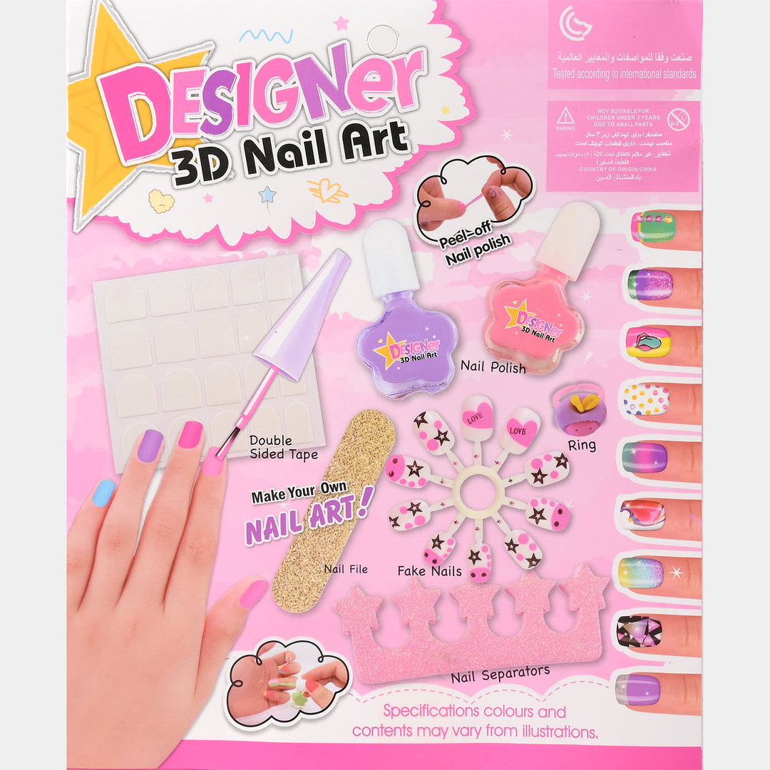 Nail Art Fashion Kit Play Set For Girls
