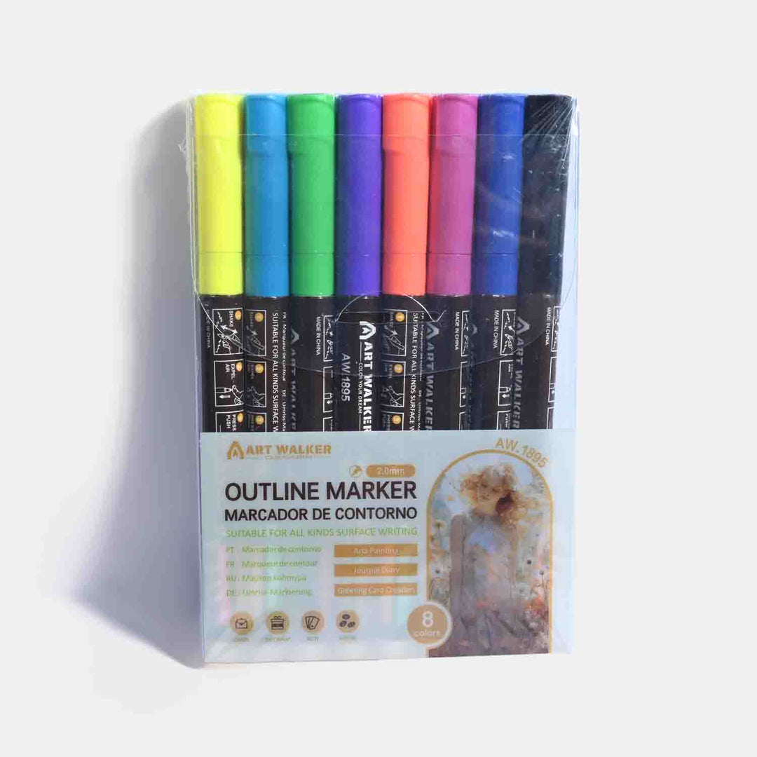 Outline Marker Color | 8PCs