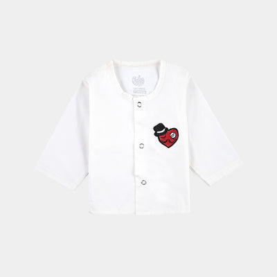 Infants Unisex Vest Heart-White