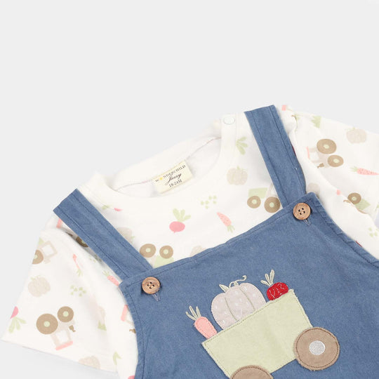 Infant Boys Jersey/Terry 2Pc Suit 287-033-NAVY