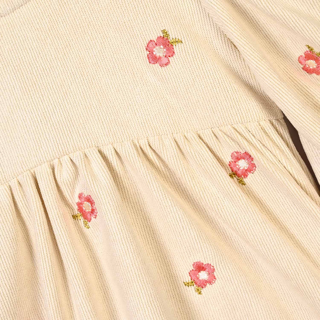 Infant Girls Polyester Emb Top Dusky
