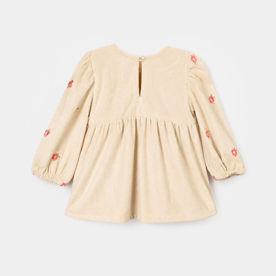 Infant Girls Polyester Emb Top Dusky