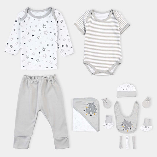 Baby Infant Starter Set 11 Pcs Star-Grey