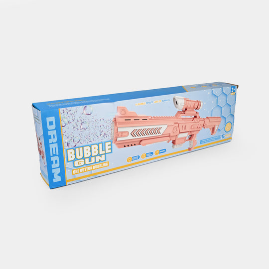 Electric One-Button Automatic Bubble Machine Blaster with Light