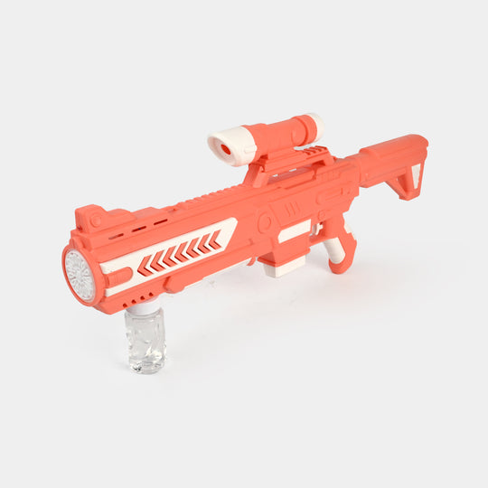Electric One-Button Automatic Bubble Machine Blaster with Light