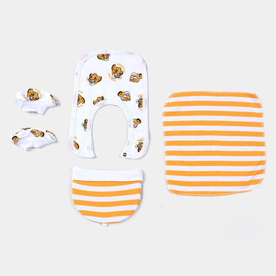 Infant 7 Piece Set Boys Cotton Interlock Lion King-White