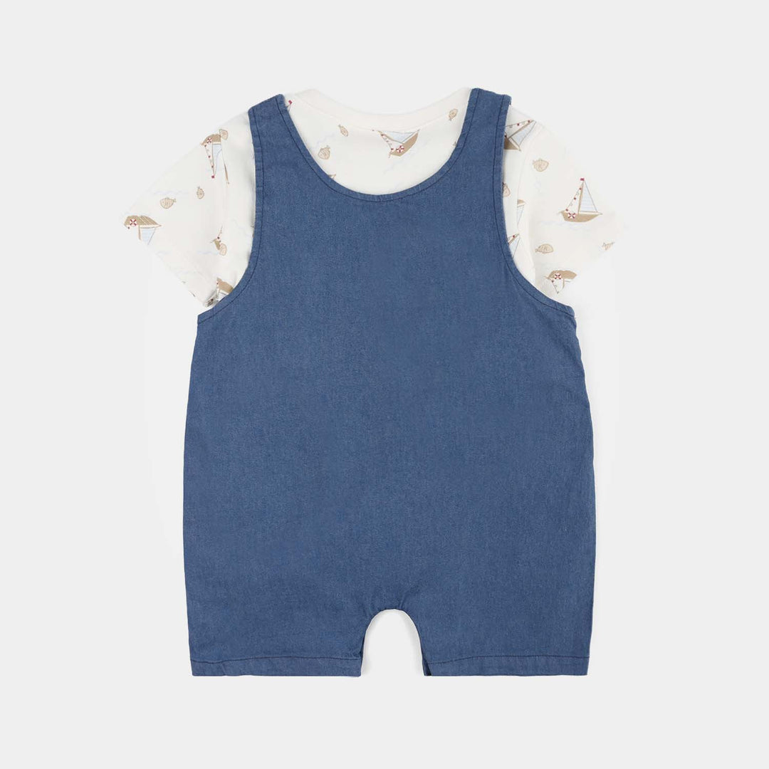 Infant Boys Jersey/Terry 2Pc Suit 287-054-NAVY