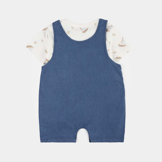 Infant Boys Jersey/Terry 2Pc Suit 287-054-NAVY