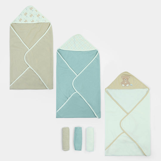 6Pcs Bath Towels & Washcloths Set