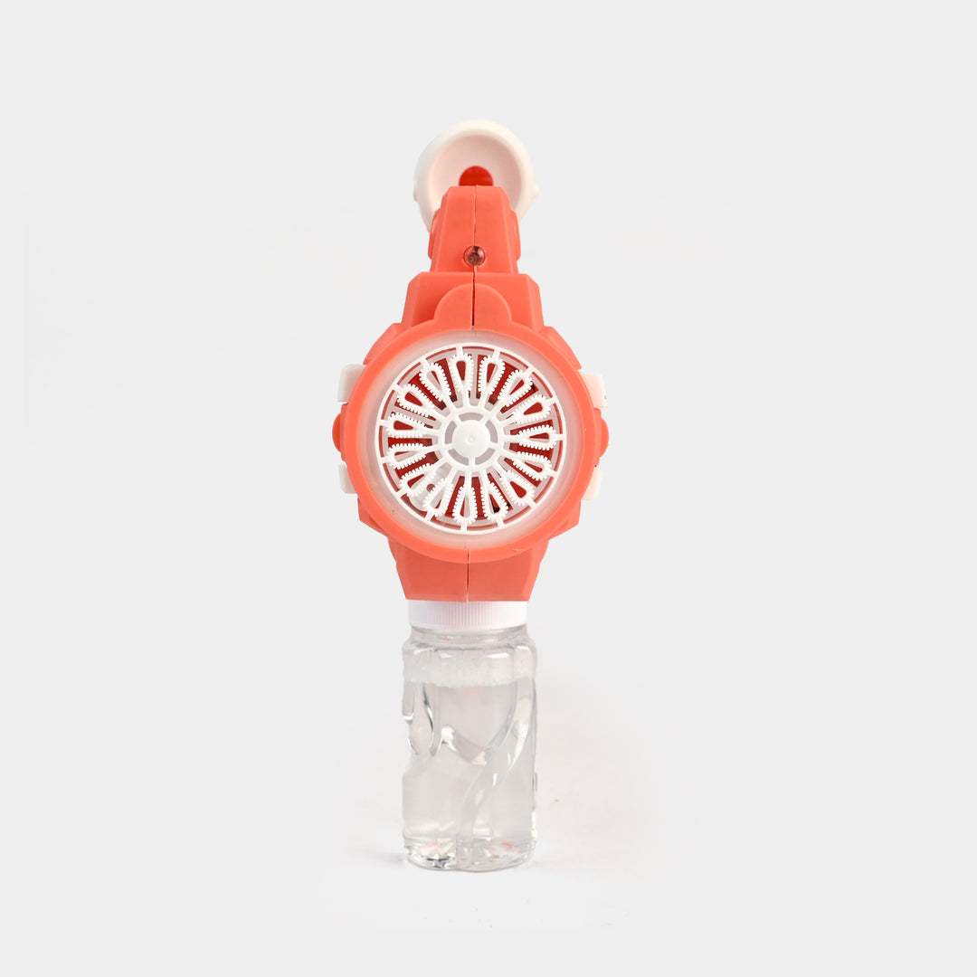 Electric One-Button Automatic Bubble Machine Blaster with Light