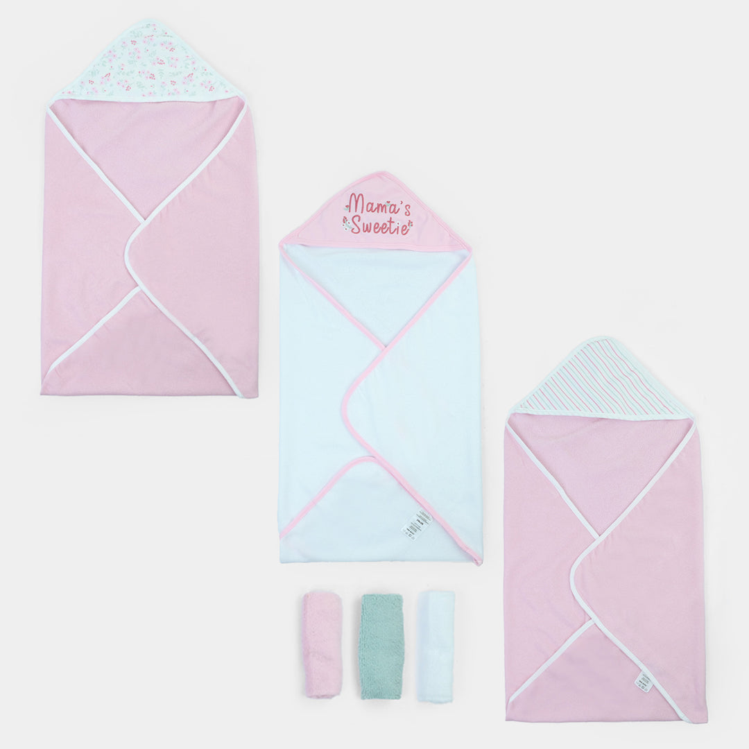 6Pcs Bath Towels & Washcloths Set