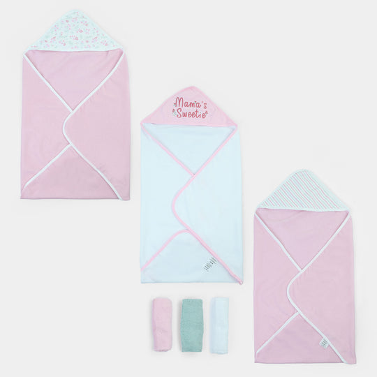6Pcs Bath Towels & Washcloths Set