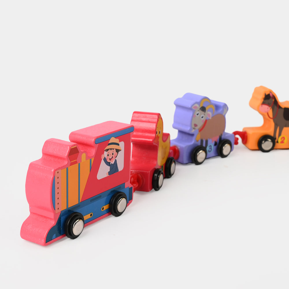 Wooden Toy Digital Train Set For Kids