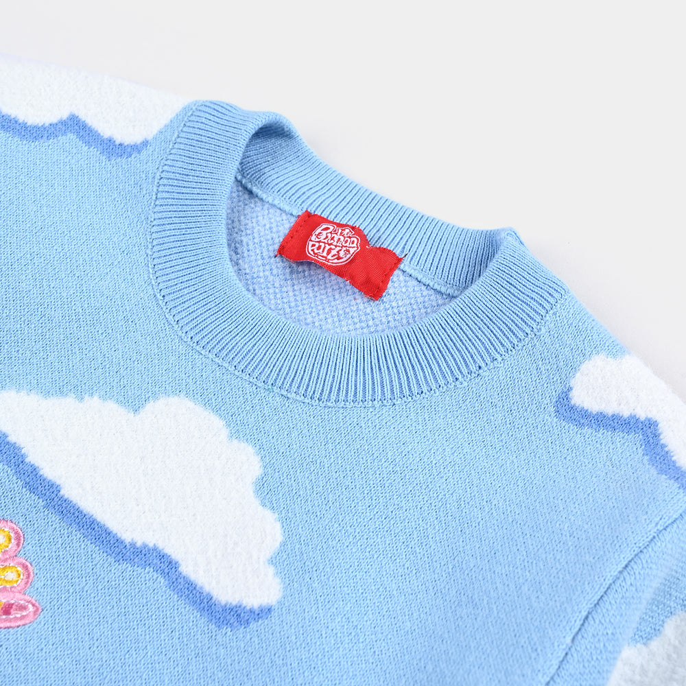 Girls Knitted Sweater - Blue