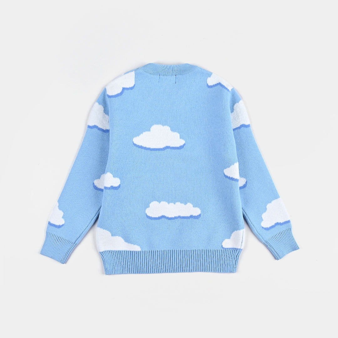 Girls Knitted Sweater - Blue