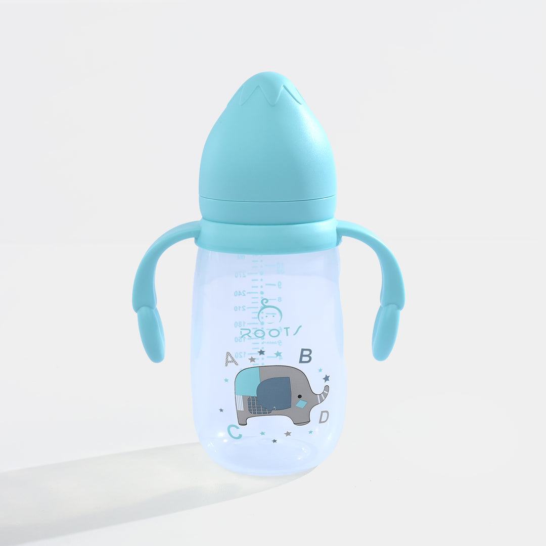 Roots Wide Neck Feeder Bottle 310ml - Blue (J1009)