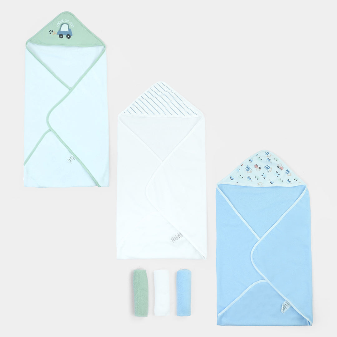6Pcs Bath Towels & Washcloths Set