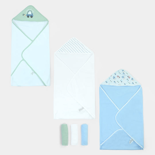 6Pcs Bath Towels & Washcloths Set
