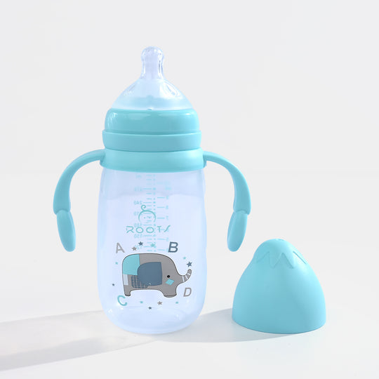 Roots Wide Neck Feeder Bottle 310ml - Blue (J1009)