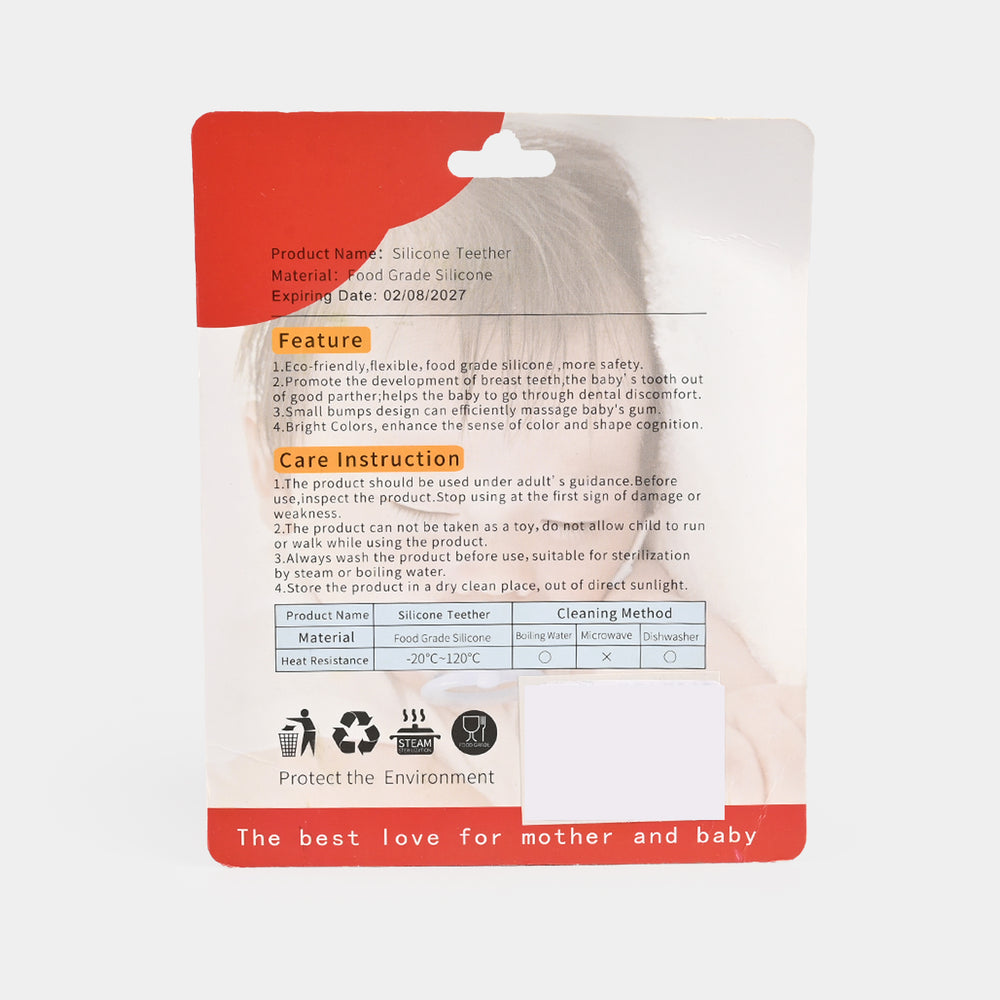 Baby Apple Teether Tooth Brush Red