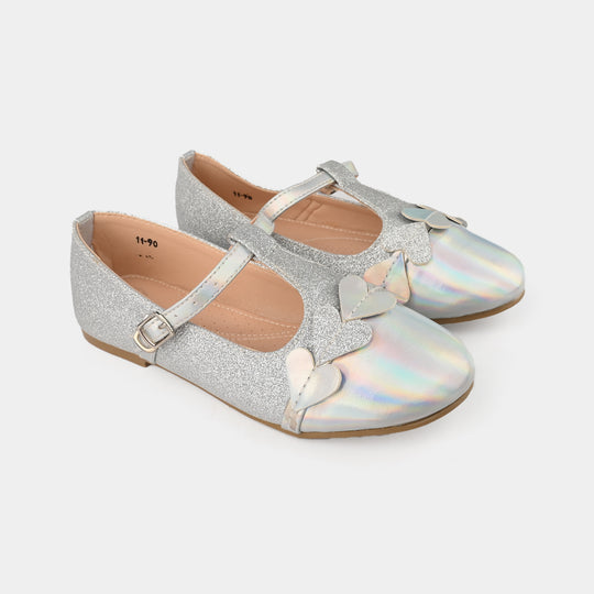 Girls Pumps 11-90-SILVER