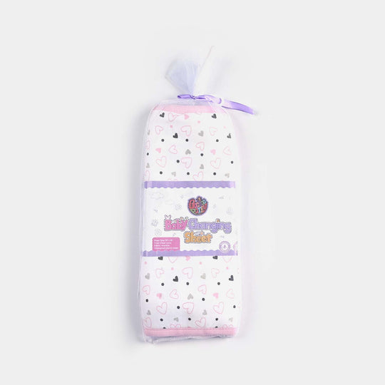 Baby Changing Sheet 13*16 Heart |  Light Pink