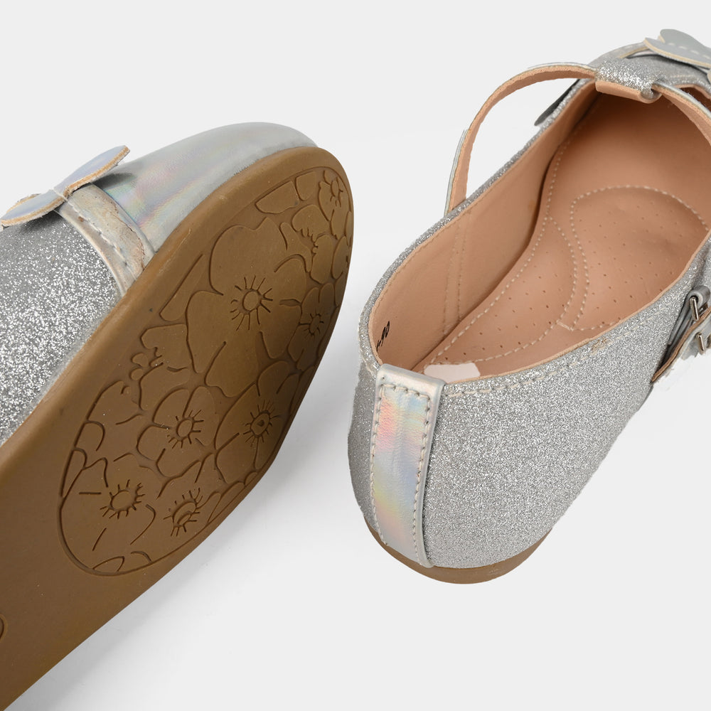 Girls Pumps 11-90-SILVER