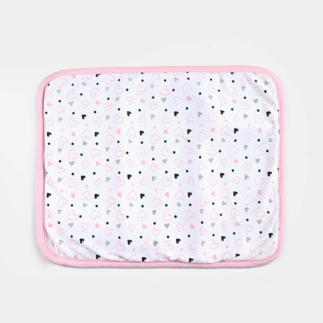 Baby Changing Sheet 13*16 Heart |  Light Pink