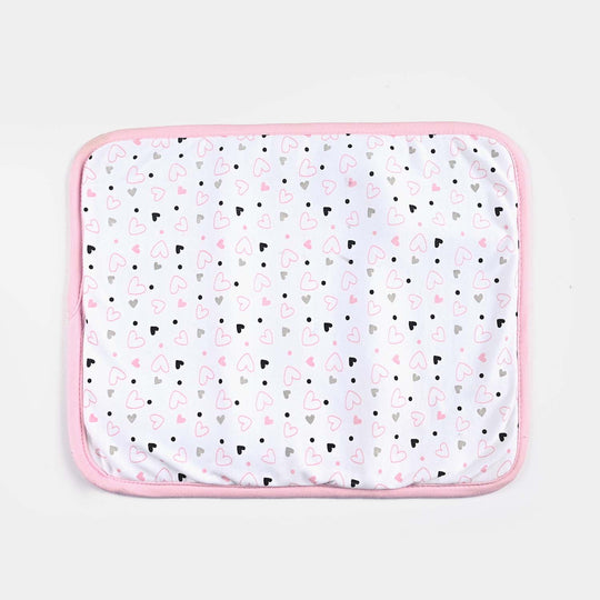 Baby Changing Sheet 13*16 Heart |  Light Pink