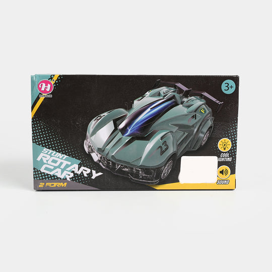 Electric Stunt Spinning Racing Car with Lights & Sound