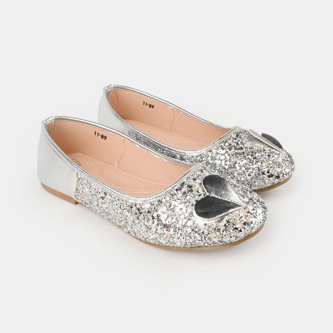 Girls Pumps 11-89-SILVER