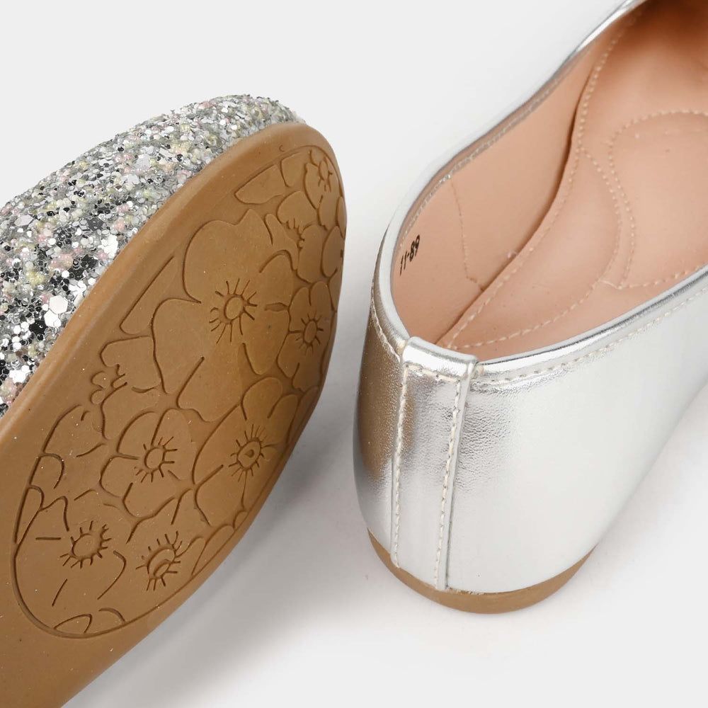 Girls Pumps 11-89-SILVER