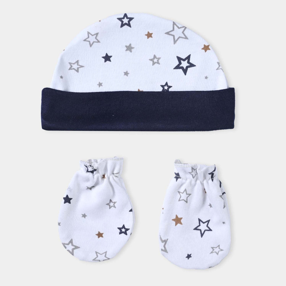 Baby Swaddle With Cap & Mittens Set
