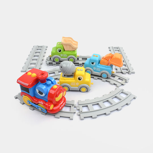 Electric Train and Track Play Set with Lights and Sounds