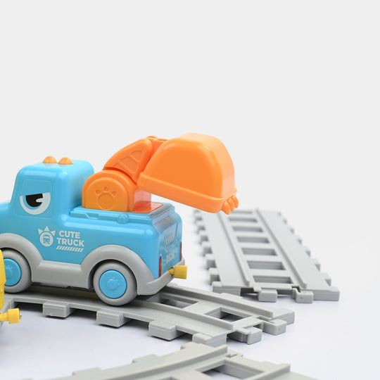 Electric Train and Track Play Set with Lights and Sounds