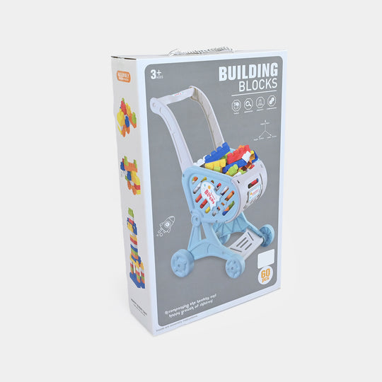 Building Blocks Push Cart – 60 Pieces