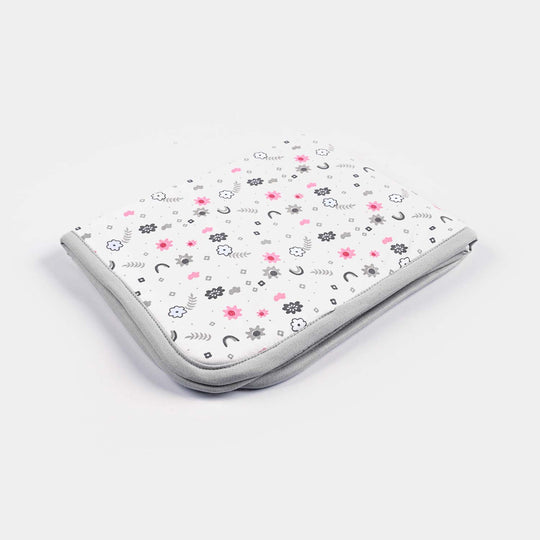 Baby Changing Sheet 17x22 Flower | Grey