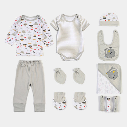 Baby Infant Starter Set 11 Pcs Fish-Grey