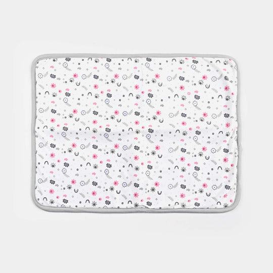 Baby Changing Sheet 17x22 Flower | Grey