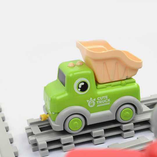 Electric Train and Track Play Set with Lights and Sounds