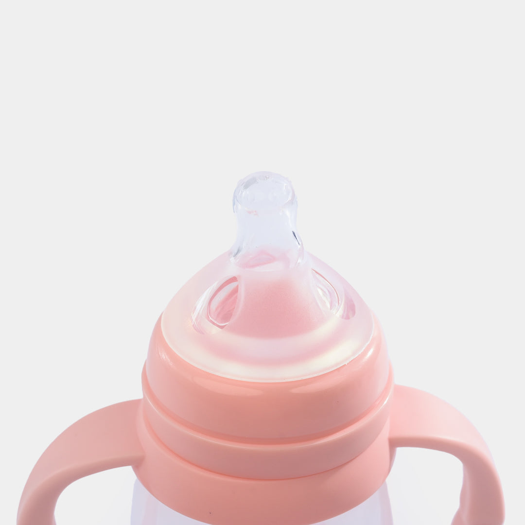 Roots Wide Neck Feeder Bottle 310ml - Pink  (J1009)