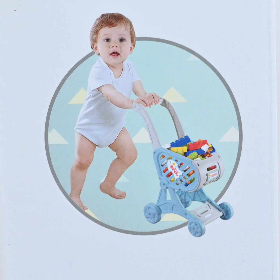 Building Blocks Push Cart – 60 Pieces