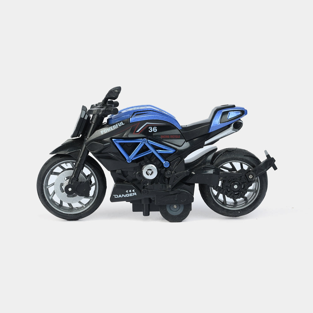 Pull Back Motorcycle With Light & Sound For Kids